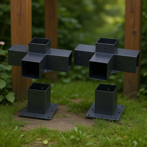 Kit de Soportes para Pérgola Db Wholesale de 4 x 4 Pulgadas, 4 Piezas, Soporte de Esquina de Acero Resistente para Trabajos en Madera, Uso en Exteriores - Product Image 2