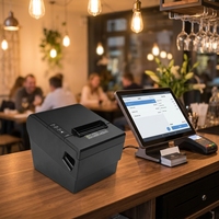 Imprimante thermique haute résolution NAITING à découpe automatique, haute vitesse, 3 interfaces, nouveau design, modèle POS 80 mm USB/203 dpi