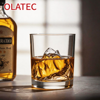 Verre à whisky OLATEC Mountain View avec motif paysager gravé en 3D pour whisky, thé, café, cocktail, en stock