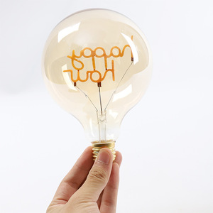 Modern Alphabet Lamp Led <b>Bulb</b> <b>E26</b> Base Glass Retro Warm Light Hotel Lighting Fixture - Product Image 1