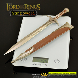 30CM le <span class=keywords><strong>Seigneur</strong></span> <span class=keywords><strong>des</strong></span> <span class=keywords><strong>Anneaux</strong></span> Épée de Frodon <span class=keywords><strong>Réplique</strong></span> en alliage de zinc avec gaine Décor de bureau à collectionner Modèle d'arme fantastique - Product Image 6