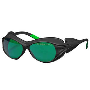 Lunettes de sécurité laser, monture noire, lentille de 2 mm, 610-1200 nm, protection ODS CE pour usage professionnel - Product Image 1