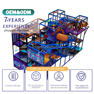 Tùy chỉnh sân chơi trong nhà thiết bị với Đại Dương chủ đề nghịch ngợm mềm bọt chơi khu vực có tính năng bóng hồ bơi và Slide để bán - Product Image 3