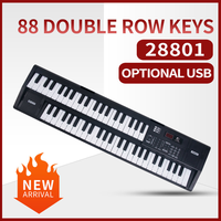 Factory Direct Plastic 88-Key Electronic Piano Keyboard-Double Row Professional Grade for Adult Players & Music Schools