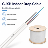 Câble de branchement intérieur FTTH GJXH le plus vendu, SM G652D G657A2, 2 fibres, LSZH, type arc, expédition rapide