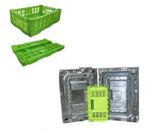 蔬菜运输物流塑料可折叠板条箱注塑模具制造商