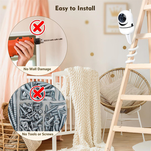 Support mural pour <span class=keywords><strong>babyphone</strong></span> pour Infant Optics DXR-8 Arlo Baby Babysense <span class=keywords><strong>Motorola</strong></span> Supports muraux universels pour berceau Support de caméra pour nourrissons - Product Image 2