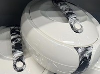 Olla térmica aislada premium jumbo de 4L, 5L, 6L con mango de madera, calentador de alimentos de acero inoxidable para banquetes y buffets de bodas