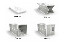 Maison conteneur modulaire préfabriquée de type X, bâtiment temporaire personnalisé, maison pliante moderne de 20 pieds