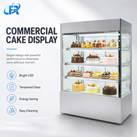 Vitrine réfrigérée à faible bruit pour desserts, présentoir à gâteaux multicouches sans givre, mobilier de magasin personnalisé, OEM sur mesure