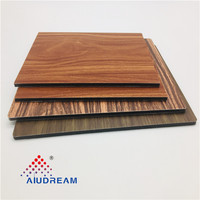 Panel compuesto de aluminio de Color madera de 1220*2440mm ACP para diseño de Casa salida de fábrica de decoración de pared fantástica