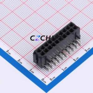 ZX-MX3.0-2-10PWZ Wire-to-Board Pin Header Bent Lead Through Hole,P=3mm Connector 2x10P 3mm Right Angle Insert Micro-Fit (MX 3.0) - Product Image 1