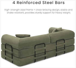 Corduroy Compressed <b>Sofa</b> in a Box High Quality One Seat Sectional <b>Sofa</b> Eco-Friendly Foldable <b>Floor</b> <b>Sofa</b> - Product Image 4