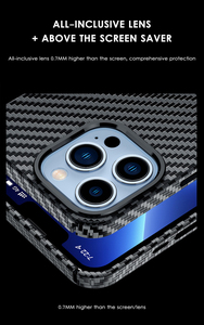 Ốp điện thoại <span class=keywords><strong>iPhone</strong></span> 13 14 15 16 Pro Max chất liệu nhựa cứng PC, thiết kế mỏng nhẹ, vân sợi carbon từ tính, chất liệu aramid - Product Image 5