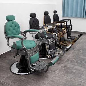 Z High End Factory Professional Men's All-black Barber <b>Chair</b> <b>Retro</b> Heavy Frame Styling Salon Hairdressing Barber <b>Chair</b> - Product Image 4