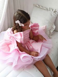 MQATZ <span class=keywords><strong>Vestito</strong></span> <span class=keywords><strong>da</strong></span> Principessa Rosa Natalizio per Bambine 2026 Nuovo Abito <span class=keywords><strong>da</strong></span> Spettacolo Tutu Scintillante in Pizzo per Ragazze - Spedizione Transfrontaliera - Product Image 5