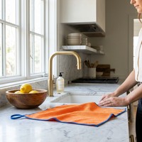 Serviette en microfibre écologique sans peluches à séchage rapide, effet nacré, 30x30cm, avec boucle de suspension, facile à nettoyer pour le dépoussiérage de la maison et de la cuisine