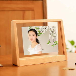 Vendita calda trapezoidale rustica cornice, novità in acrilico trasparente cornice per foto con slot sulla parte superiore - Product Image 2