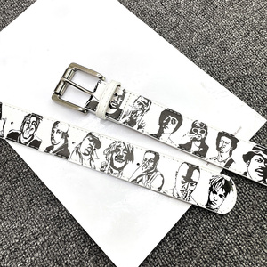 Nuevo Cinturón de Cuero Pintado a Mano con Diseño Vintage, Cinturón de Moda Retro Unisex Y2k para Hombre y Mujer - Product Image 4