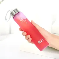 Vaso de Plástico Transparente Esmerilado con Cuerda, Botella Deportiva para Parejas, Termo para Agua, Jarra para Bebidas