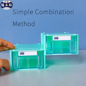 Cajones transparentes duraderos de fácil montaje, módulos de almacenamiento de plástico, organizador ajustable, armario y caja de almacenamiento de escritorio - Product Image 6
