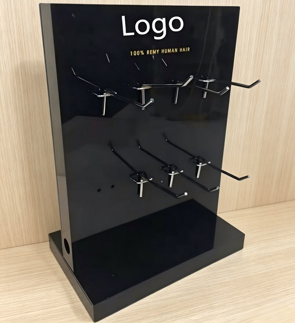 Customized Acrylic Display Stand With Hook Spinner Acrylic Keychain Jewelry Display Hanger