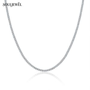Collar <span class=keywords><strong>de</strong></span> Tenis Souljewel con Moissanita, Color D, VVS, Plata <span class=keywords><strong>de</strong></span> Ley S925, Cadena <span class=keywords><strong>de</strong></span> Diamantes, Joyería <span class=keywords><strong>de</strong></span> Lujo para Mujeres y Hombres - Product Image 2