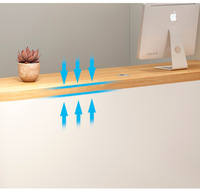 Table de bureau de luxe avec logo personnalisé comptoir de réception au design moderne pour hôtel ou salon de beauté