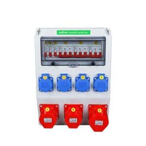Caja de Distribución de Energía Portátil con Tomas Industriales de 16A, 32A, 63A y 125A, Caja de Tomacorrientes Eléctrica Impermeable IP65 - Product Image 1