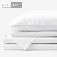 Parure de lit 5 étoiles toute saison en coton égyptien biologique tissé percale 600 fils/cm² blanc, style occidental, écologique et durable, pour lits Queen et King