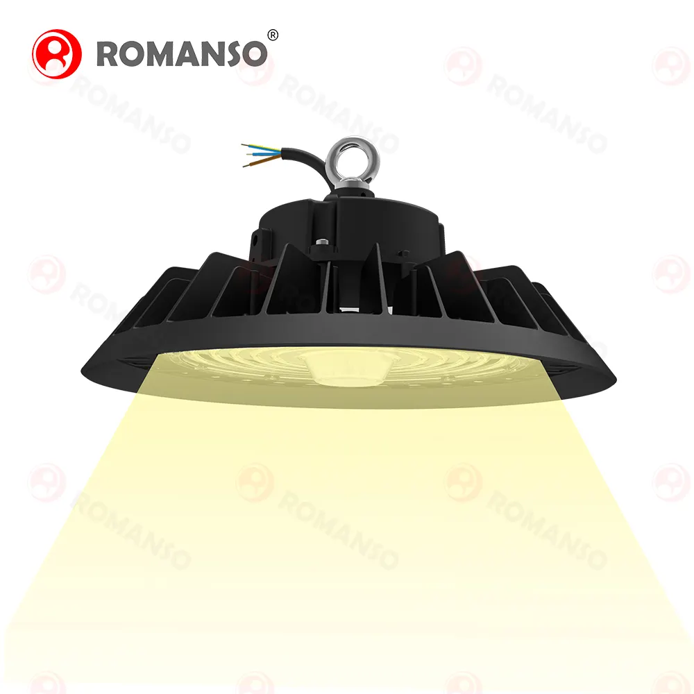 Romanso Led Ufo High Bay Lamp IP65 Impermeable 5 años de garantía Aluminio 100W Almacén High Bay Light