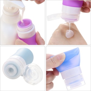 Multi-Use Reusable Silicone Travel Bottles Leak Proof Refillable Empty Lotion Shampoo Ketchup Toiletry Bottles <b>for</b> Loose Powder - Product Image 5