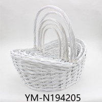 Panier à fleurs en osier blanc personnalisé, fait à la main, de haute qualité, usine
