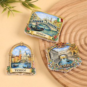 Aimants de réfrigérateur 3D en résine personnalisés pour la maison, cadeaux d'usine, vente en gros, souvenirs touristiques de la ville de <span class=keywords><strong>Venise</strong></span>, Italie - Product Image 3