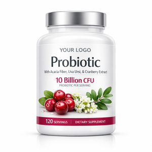 Complément Probiotique Naturel avec <span class=keywords><strong>Fibres</strong></span> <span class=keywords><strong>d</strong></span>'<span class=keywords><strong>Acacia</strong></span> et Extrait de Canneberge 10 Milliards <span class=keywords><strong>d</strong></span>'UFC Certifié GMP Capsules pour Adultes - Product Image 4