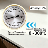 Thermomètre pour friture avec sonde en acier inoxydable 304, 0-300 ° Sonde de température d'huile mécanique C pour la friture et la cuisine