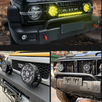 AURON Luz de Trabajo LED Redonda de Alta Calidad de 9 Pulgadas, 12V 42W, Color Blanco, 4x4 Todoterreno, DRL, para Camioneta, ATV, Coche, Motocicleta, Modificación/Actualización