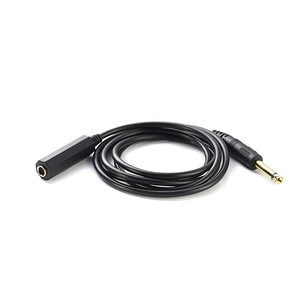 Câble d'extension audio <span class=keywords><strong>mono</strong></span> 6,35 mm mâle vers femelle 1/4'' pour casque, microphone, prise auxiliaire, rallonge de connexion - Product Image 1