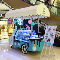 Kiosque de restauration rapide camion de crème glacée support de hot-dog magasin de collations Portable chariot de bonbons Mobile chariot de nourriture chariot
