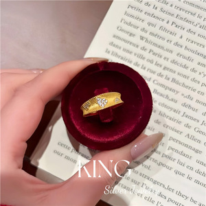 Anello a Forma di Zucca in <span class=keywords><strong>Argento</strong></span> <span class=keywords><strong>e</strong></span> <span class=keywords><strong>Oro</strong></span> con Incastonatura Pavé, Gioiello Unisex per Uso Quotidiano - Product Image 3