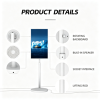 Layar Sentuh LCD 24.5 Inci OEM Langsung dari Pabrik, Smart Screen Berdiri, Dapat Diputar, Portabel, Android, Animasi Grafis