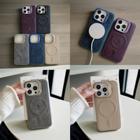 Coque de téléphone magnétique TPU PC pour iPhone 16 Pro Max Business Design avec finition givrée comprend un sac OPP emballé avec protecteur de caméra