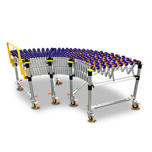 Jalur perakitan Roller konveyor roda seluncur fleksibel dapat diperbesar akordion untuk bongkar pasang - Product Image 4