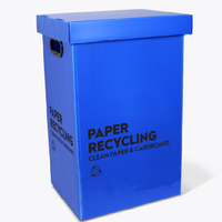Poubelle en plastique ondulé PP personnalisée, écologique, pour déchets rectangulaires de 4 mm, boîte de recyclage
