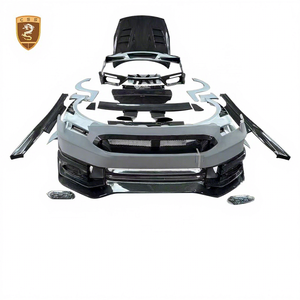 WideBody Kit pour Nissan GTR R35 Top <span class=keywords><strong>Secret</strong></span> Style Car Bumper Body Kit Avant Capot Arrière Spoiler Trunk Cover Sideskirts Wheel Arches - Product Image 1