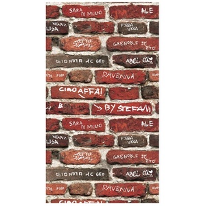 Carta da Parati Graffiti Personalizzata con Lettere <span class=keywords><strong>Inglesi</strong></span>, Sfondo per Camera da Letto e Soggiorno, Stile Moderno Retrò Nostalgico con Motivo a Mattoni - Product Image 5