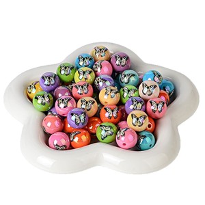 Perles rondes papillon double face imprimées multicolores en acrylique de 16 mm pour DIY, chaîne de téléphone portable, accessoire de stylo, tendance Reviright - Product Image 5