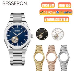 Reloj Deportivo de Lujo para Hombre, de Acero Inoxidable, Movimiento Mecánico Automático, Esfera Hueca, Cristal Resistente al Agua - Product Image 1