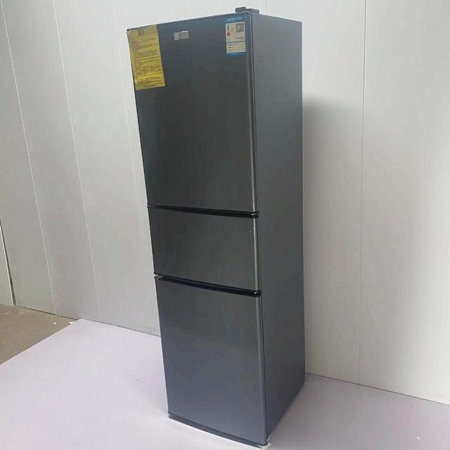 High Quality 238L Three-door Refrigerator Stainless Steel Electric Energy Efficient Household Use Fresh-Keeping Frozen Storage