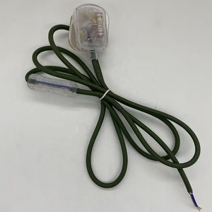 <span class=keywords><strong>Cable</strong></span> de Alimentación Transparente con Enchufe Británico de 1.8m, Interruptor 303, <span class=keywords><strong>Cable</strong></span> <span class=keywords><strong>Textil</strong></span> Trenzado para Lámpara de Mesa LED - Product Image 2